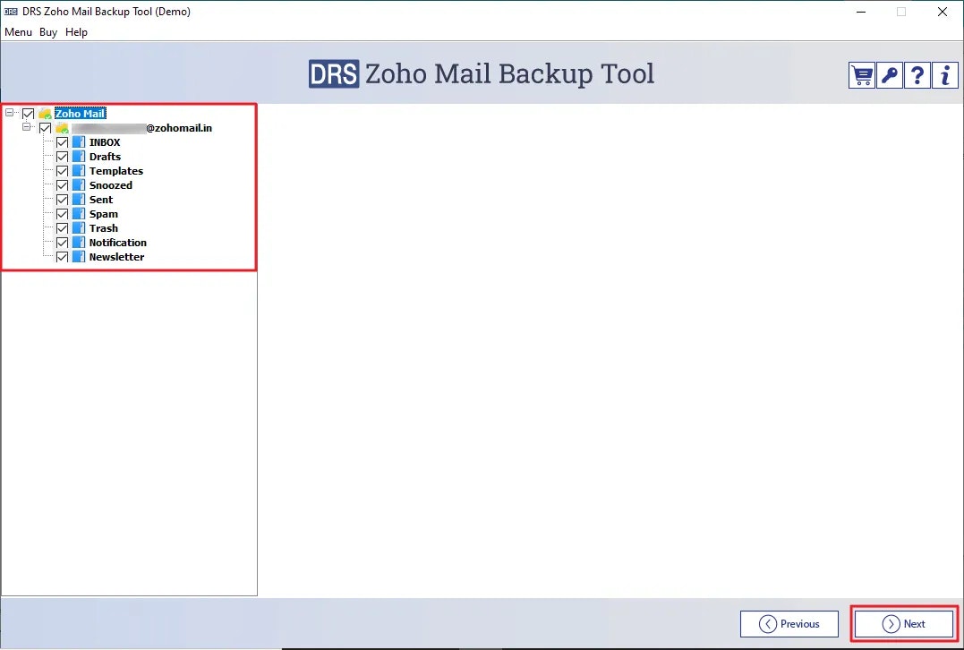 Strumento di migrazione di MigrateEmails Zoho media 2