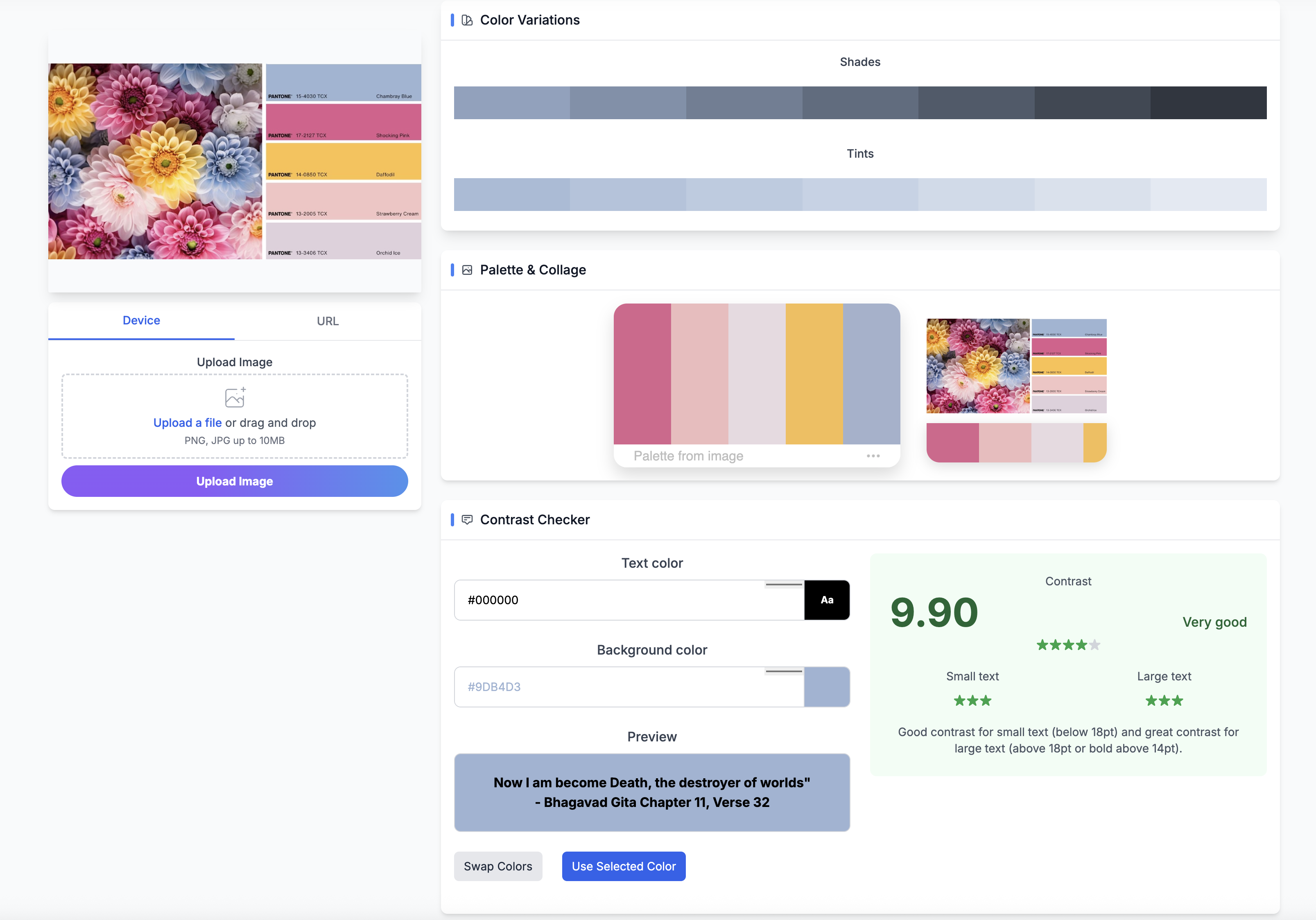 Mídia 2 de Colorpeek - Extraia o código hexadecimal e as paletas de cores de qualquer imagem instantaneamente