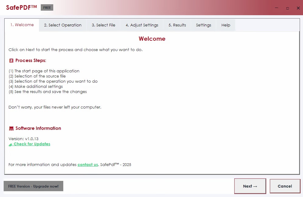 SafePDF: An Offline PDF Toolkit gallery image
