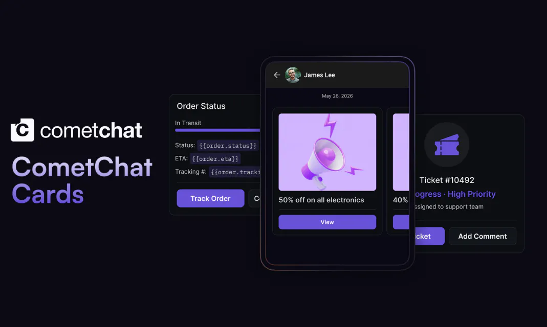 Interactive card messages for chat screenshot 1