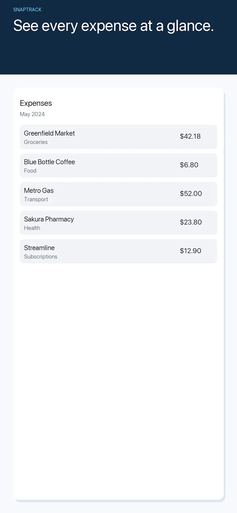 SnapTrack — Expense Tracking for Travel screenshot 2