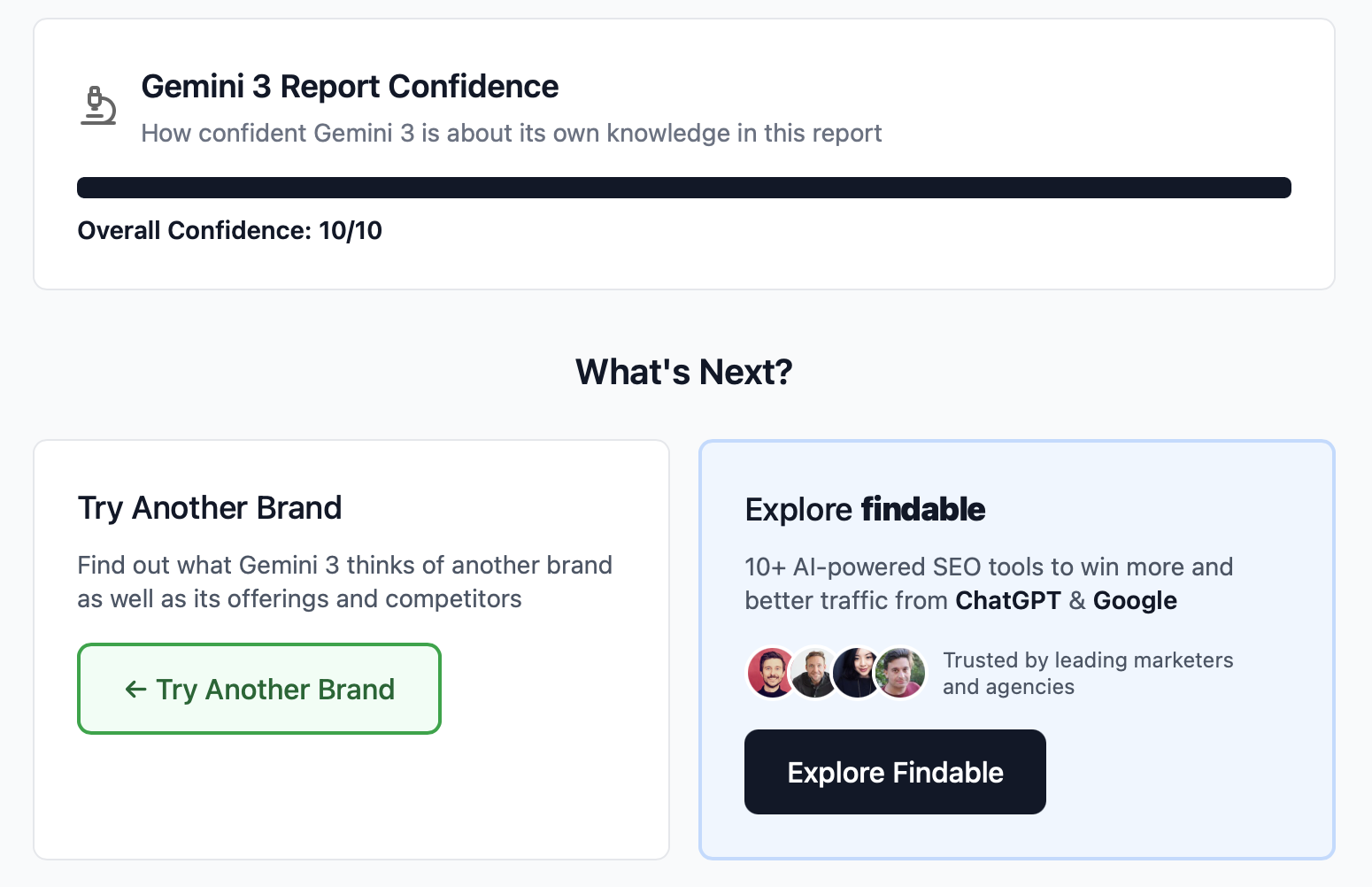 Gemini 3 Brand Audit - Screenshot 5 showing product features and functionality