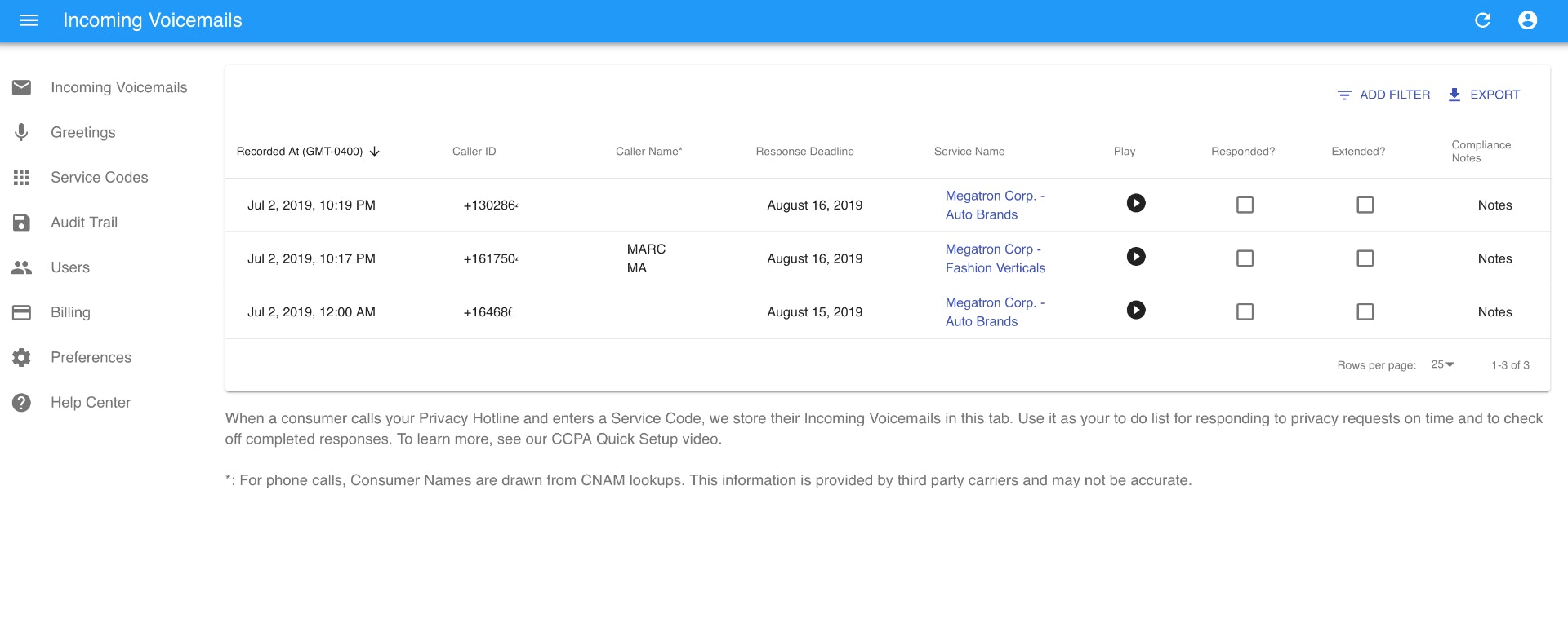 CCPA Toll Free (866-I-OPT-OUT)  gallery image