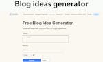 Blog idea generator image