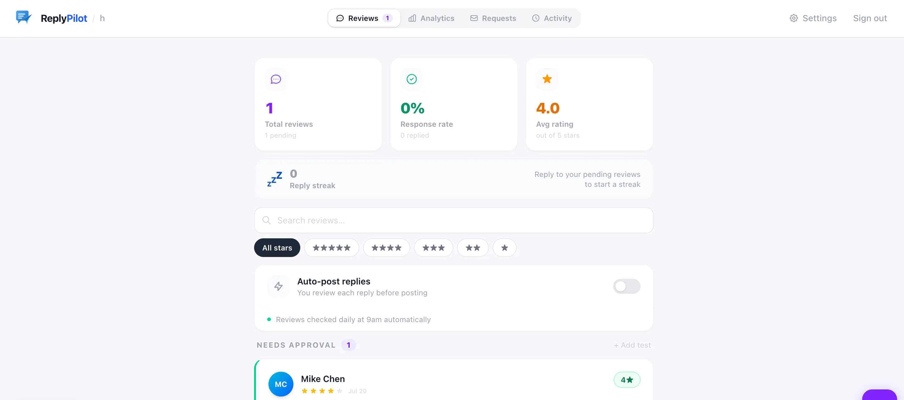 ReplyPilot screenshot