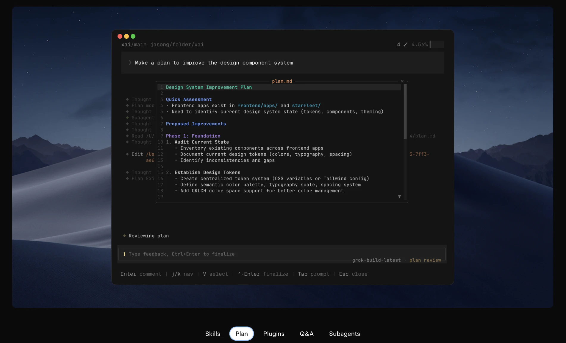 Grok Build screenshot 5