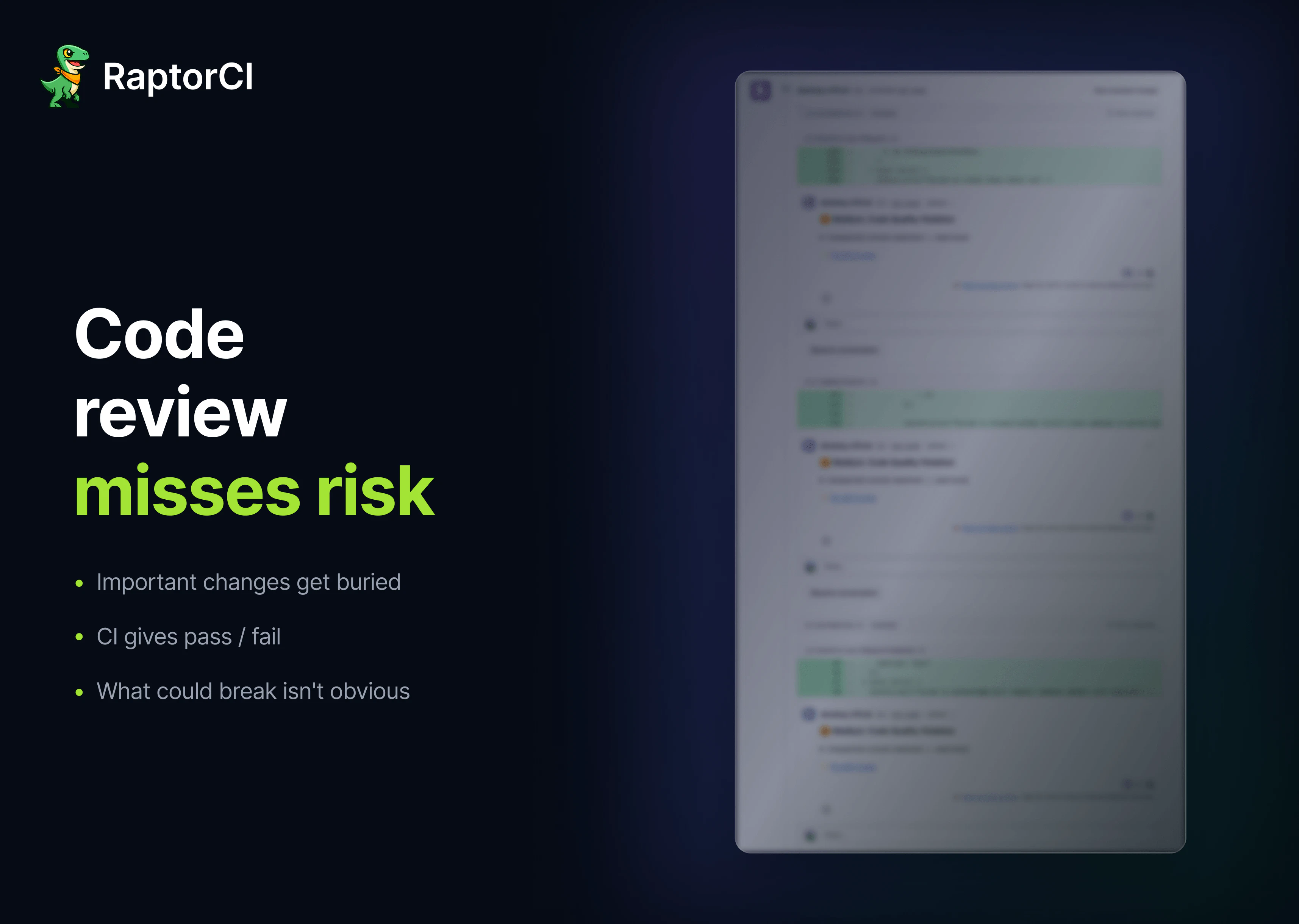 RaptorCI screenshot 1