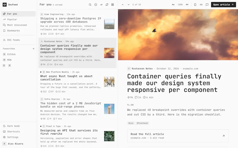 DevFeed screenshot 6