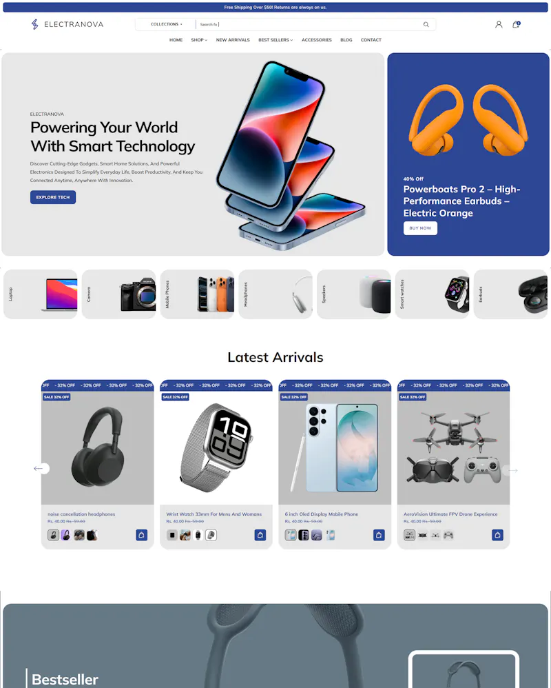 Reliable Electronics Shopify Theme screenshot 1