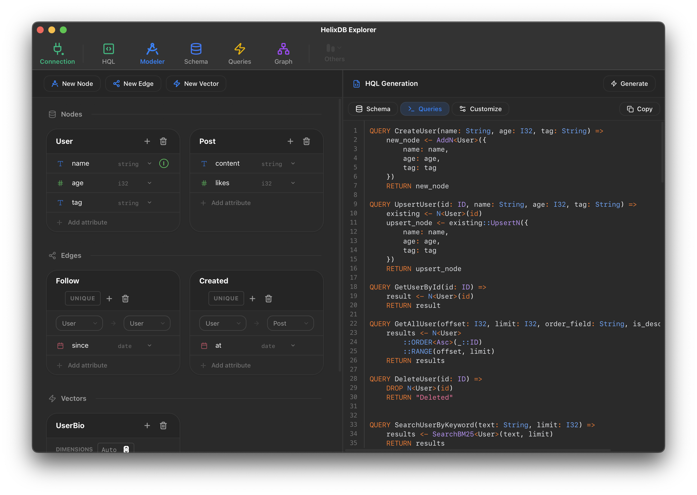 HelixDB Explorer gallery image