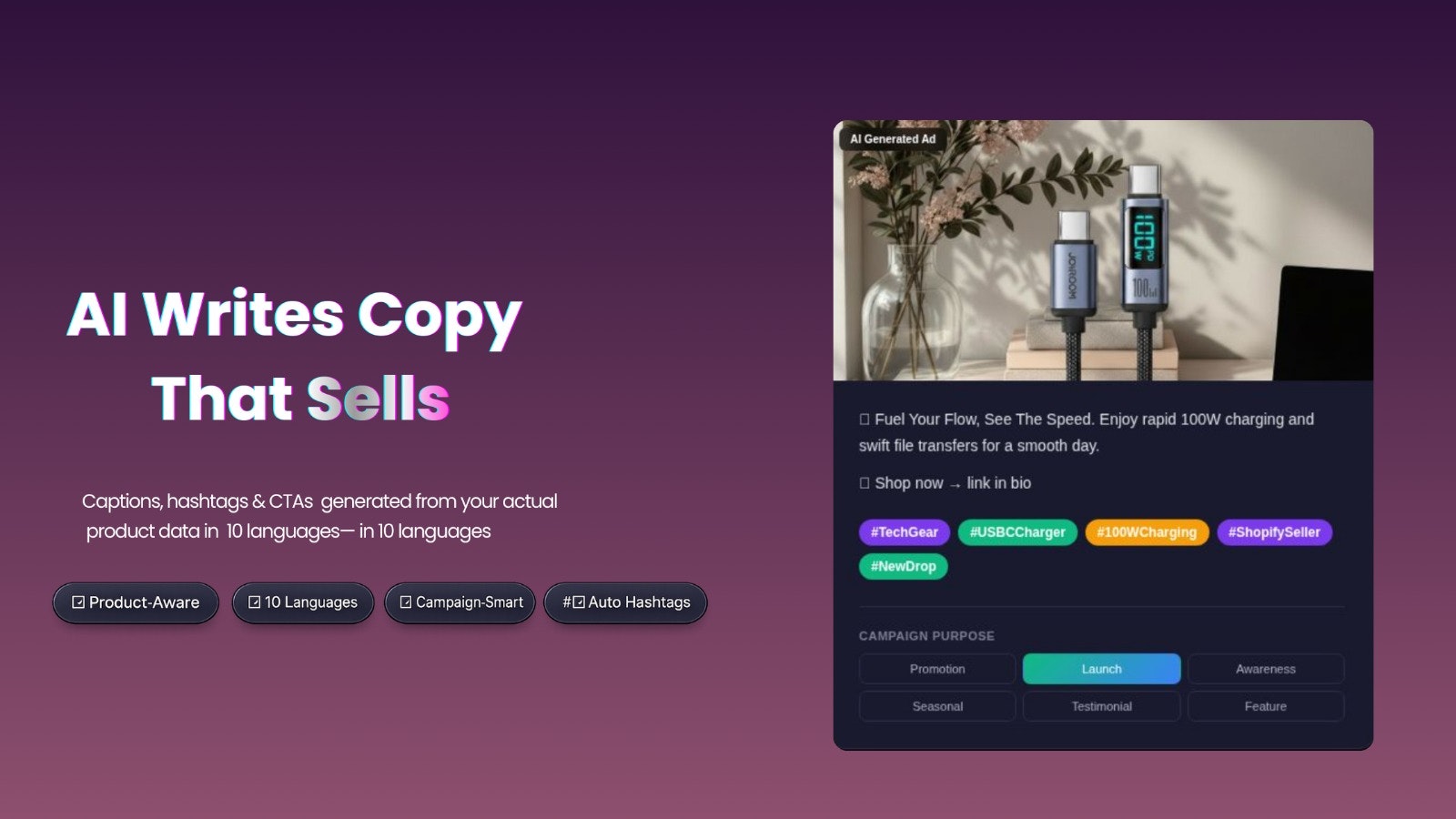  A3: AI Instagram Facebook Ads Shopify - Main product screenshot demonstrating key features and user interface