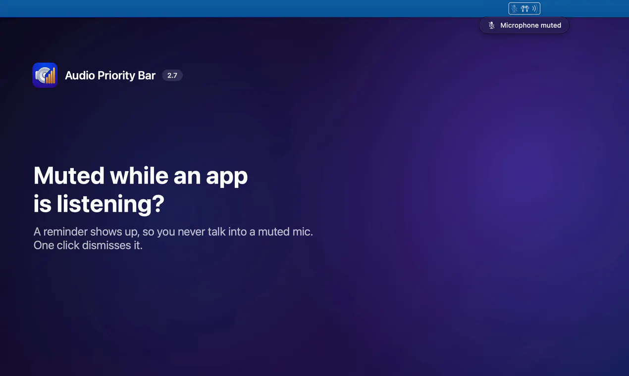 Audio Priority Bar gallery image