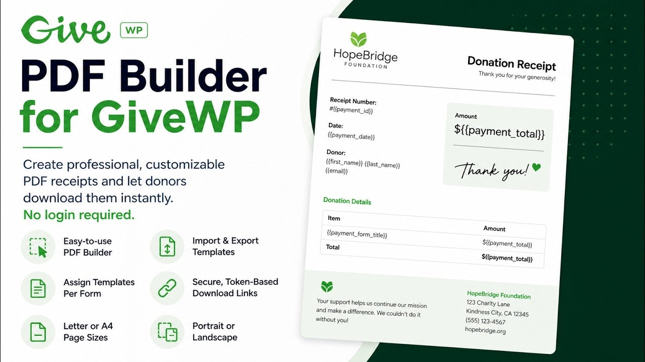 PDF Builder for GiveWP gallery image