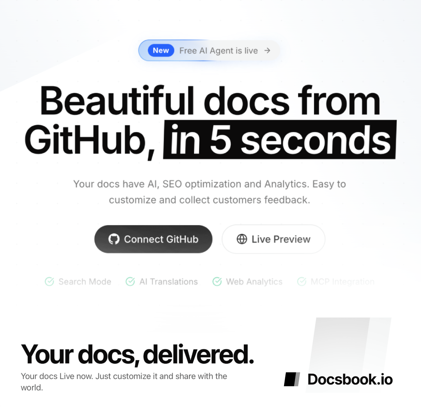 Docsbook — Docs from GitHub in 5 seconds gallery image