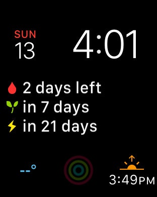 Cycles 3.0 now ready for watchOS 2 and iOS9 Reproductive Health gallery image