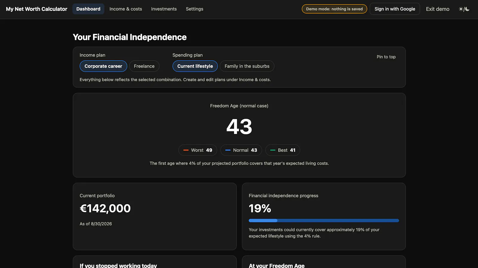 My Net Worth Calculator screenshot 1