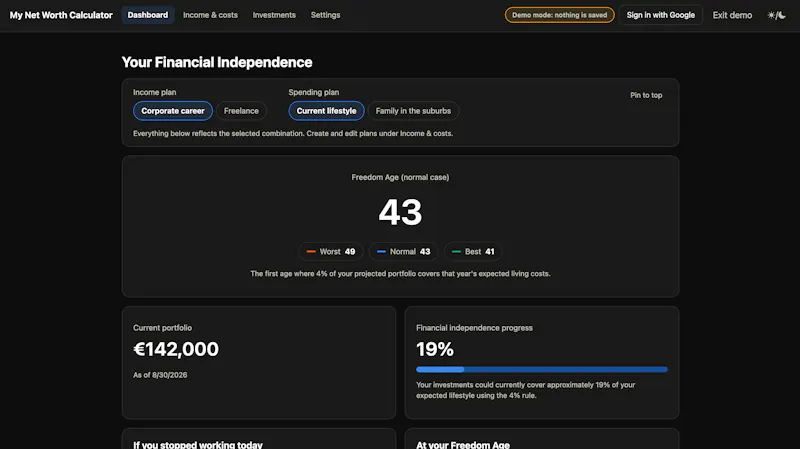 My Net Worth Calculator screenshot 1