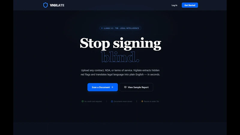 VIGILATE screenshot 1 (video preview)
