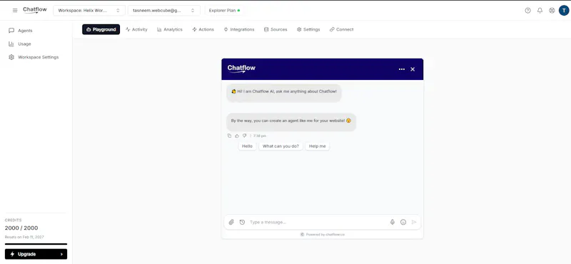 Chatflow screenshot 2