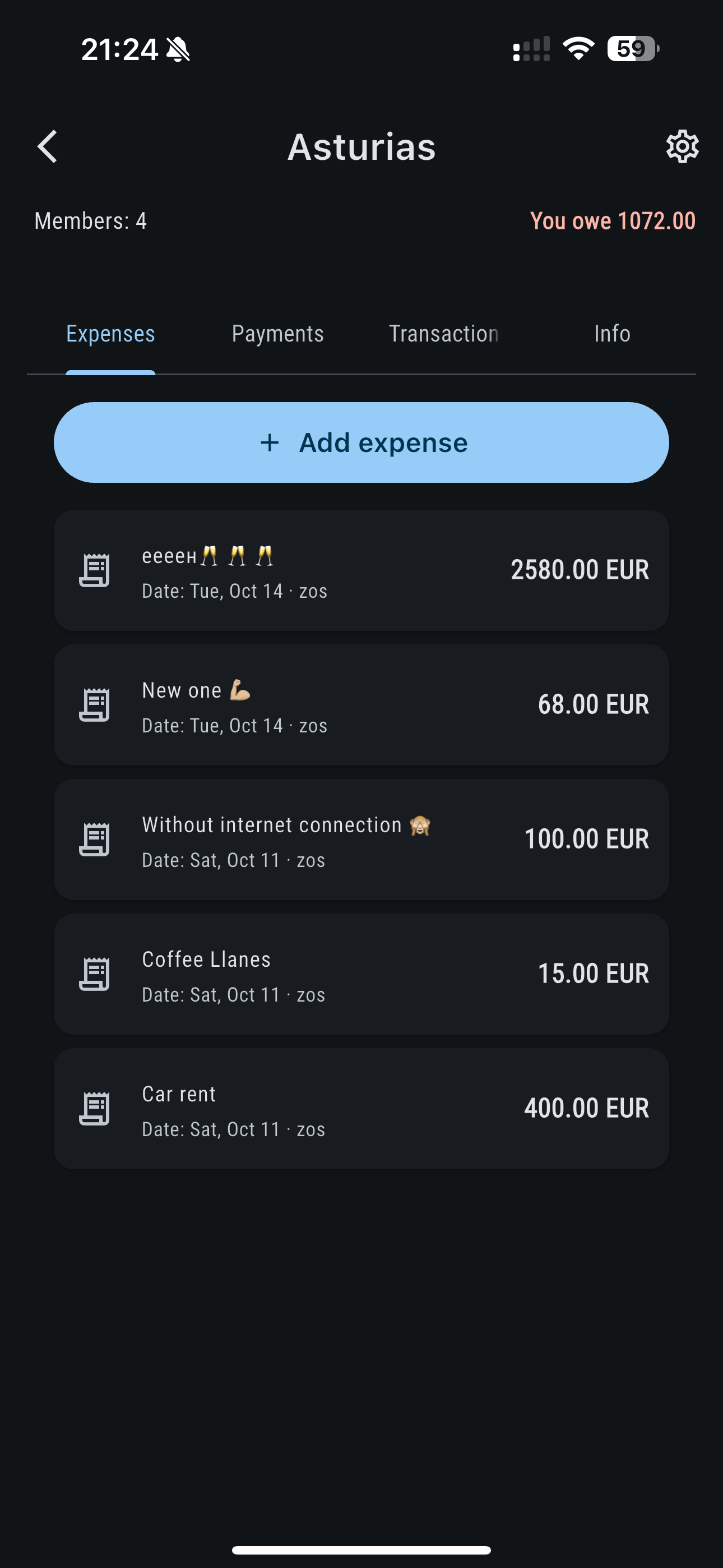 Splitto - minimalistic expense splitter gallery image