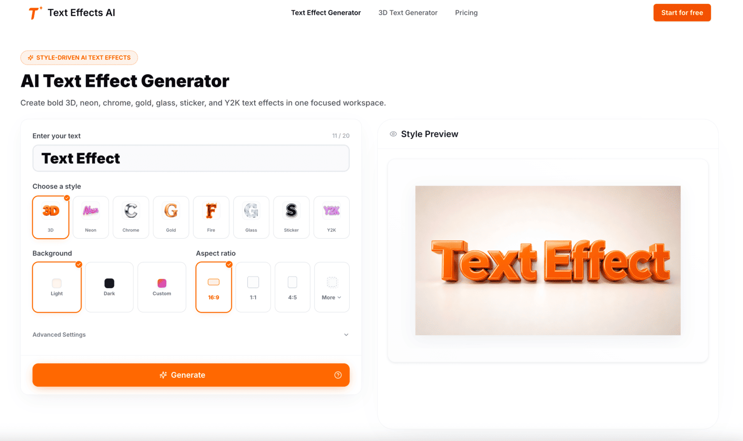 Text Effects AI gallery image