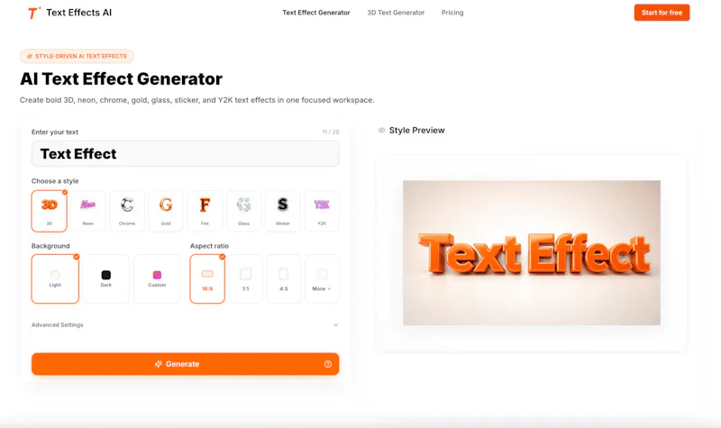 Text Effects AI screenshot 2