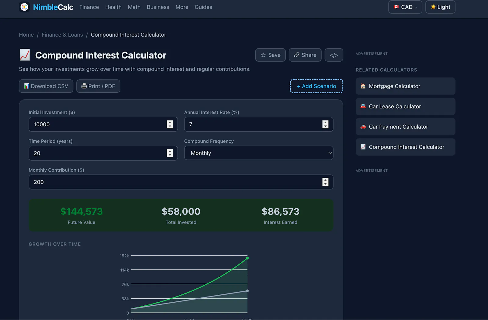 NimbleCalc screenshot 4