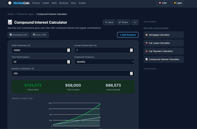 NimbleCalc screenshot 4