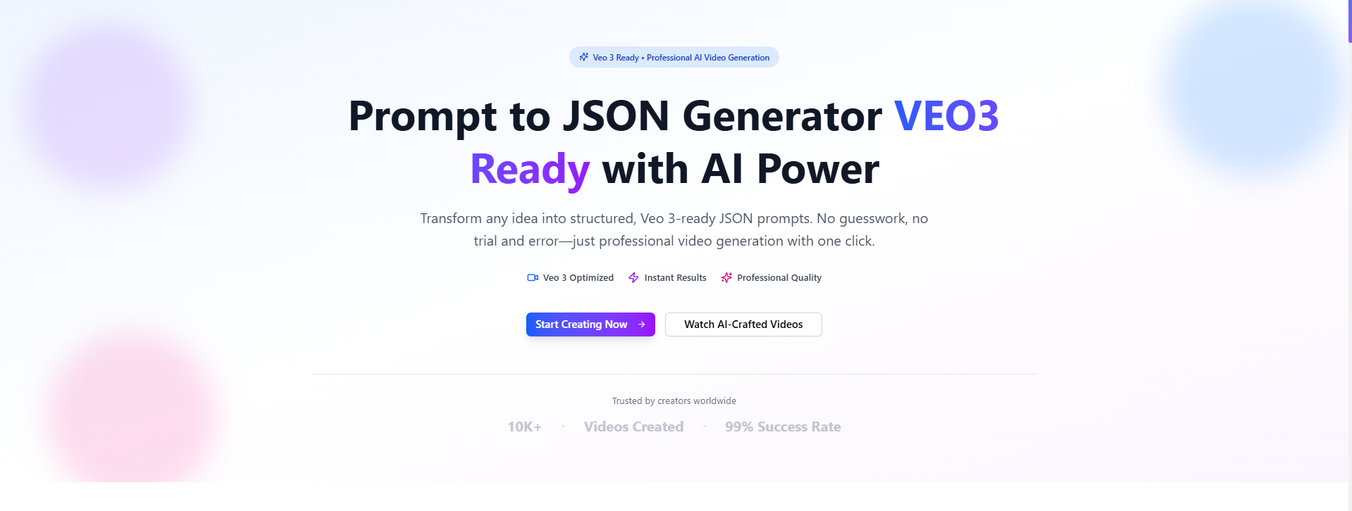 JSON Prompt Generator For Veo 3 gallery image