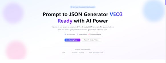 JSON Prompt Generator For Veo 3 gallery image