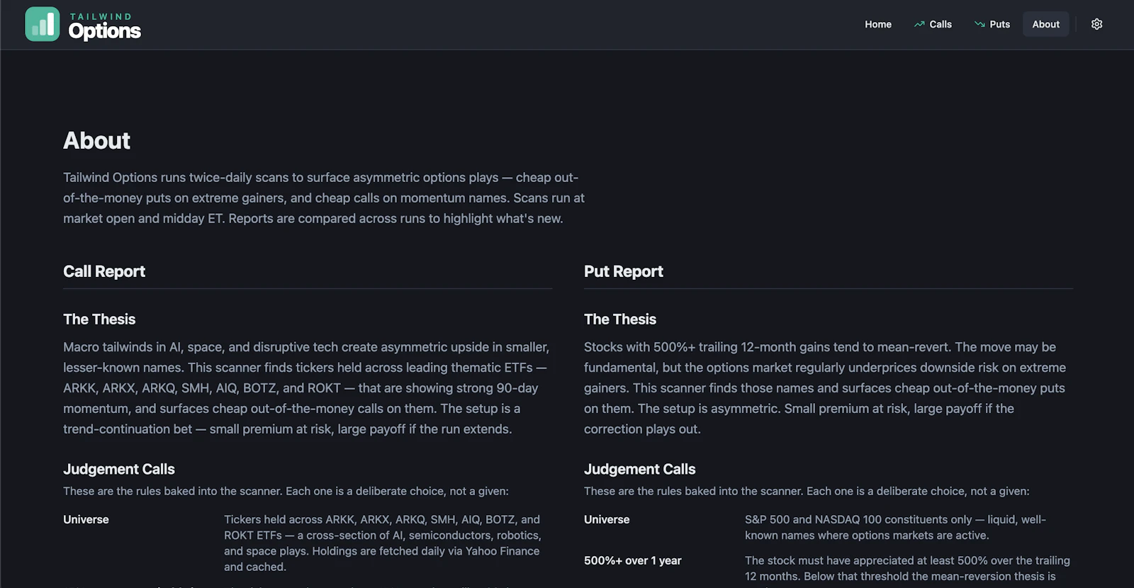 Tailwind Options screenshot 3