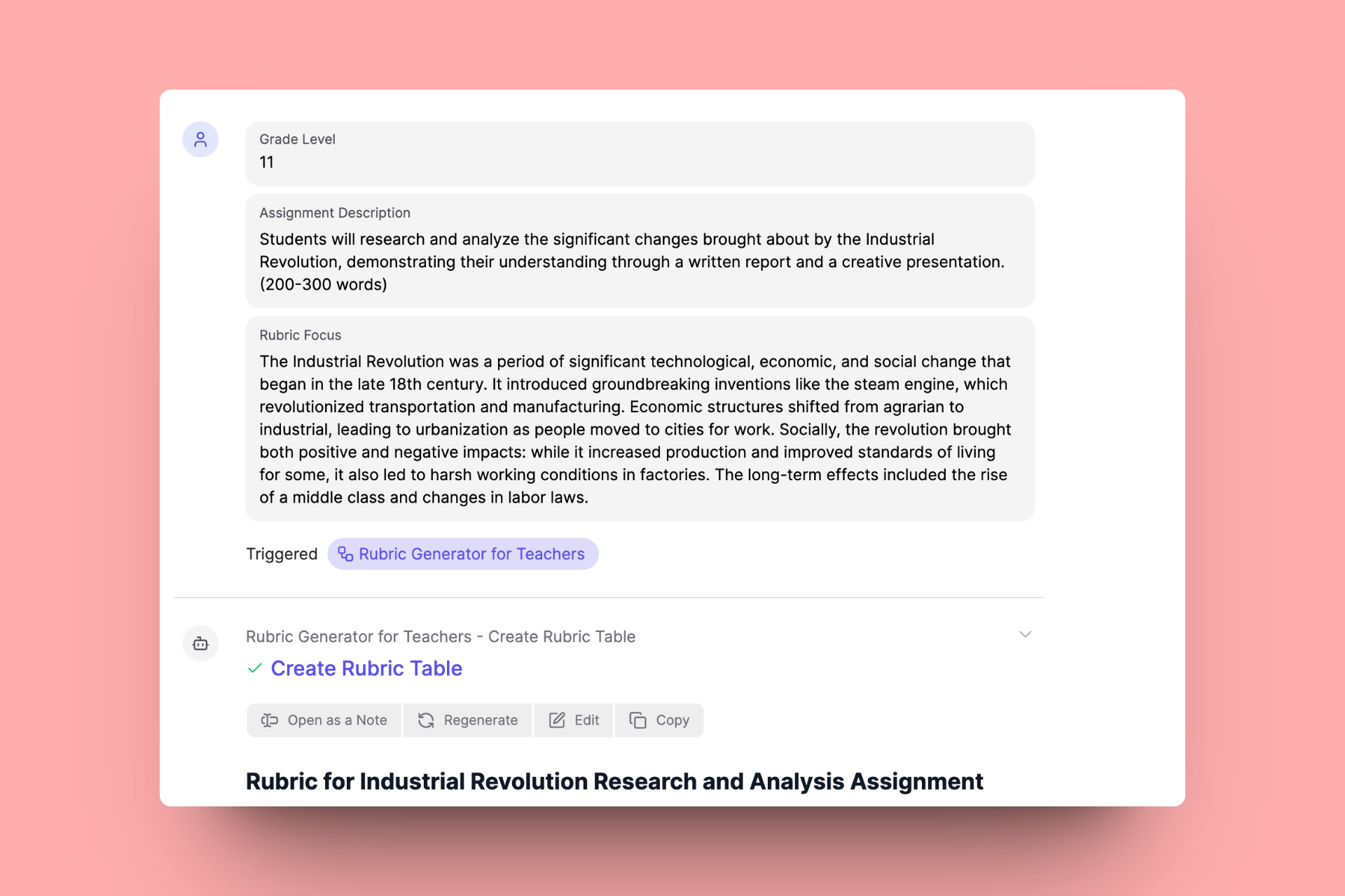 RubriGenius - Generate effective marking rubric table for teachers  media 2