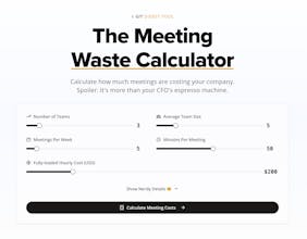 The Meeting Waste Calculator gallery image