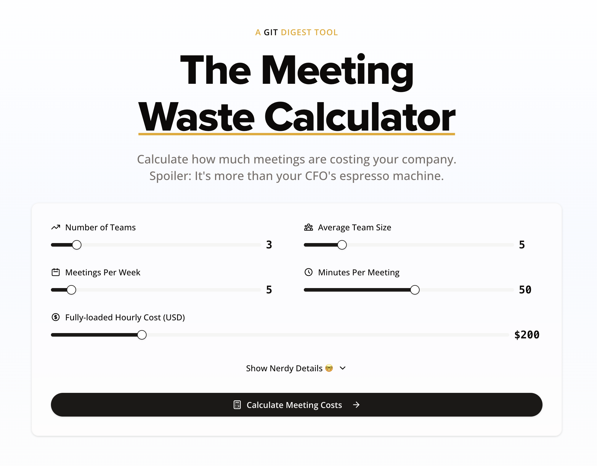 Mídia 3 de A calculadora de resíduos da reunião - Calcule a quantidade de reuniões custando sua empresa.