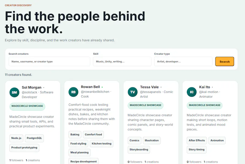 MadeCircle screenshot 2