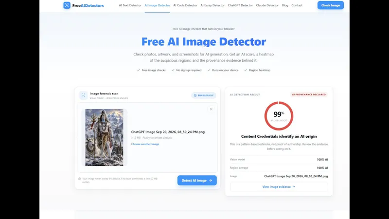 FreeAIDetectors screenshot 1 (video preview)