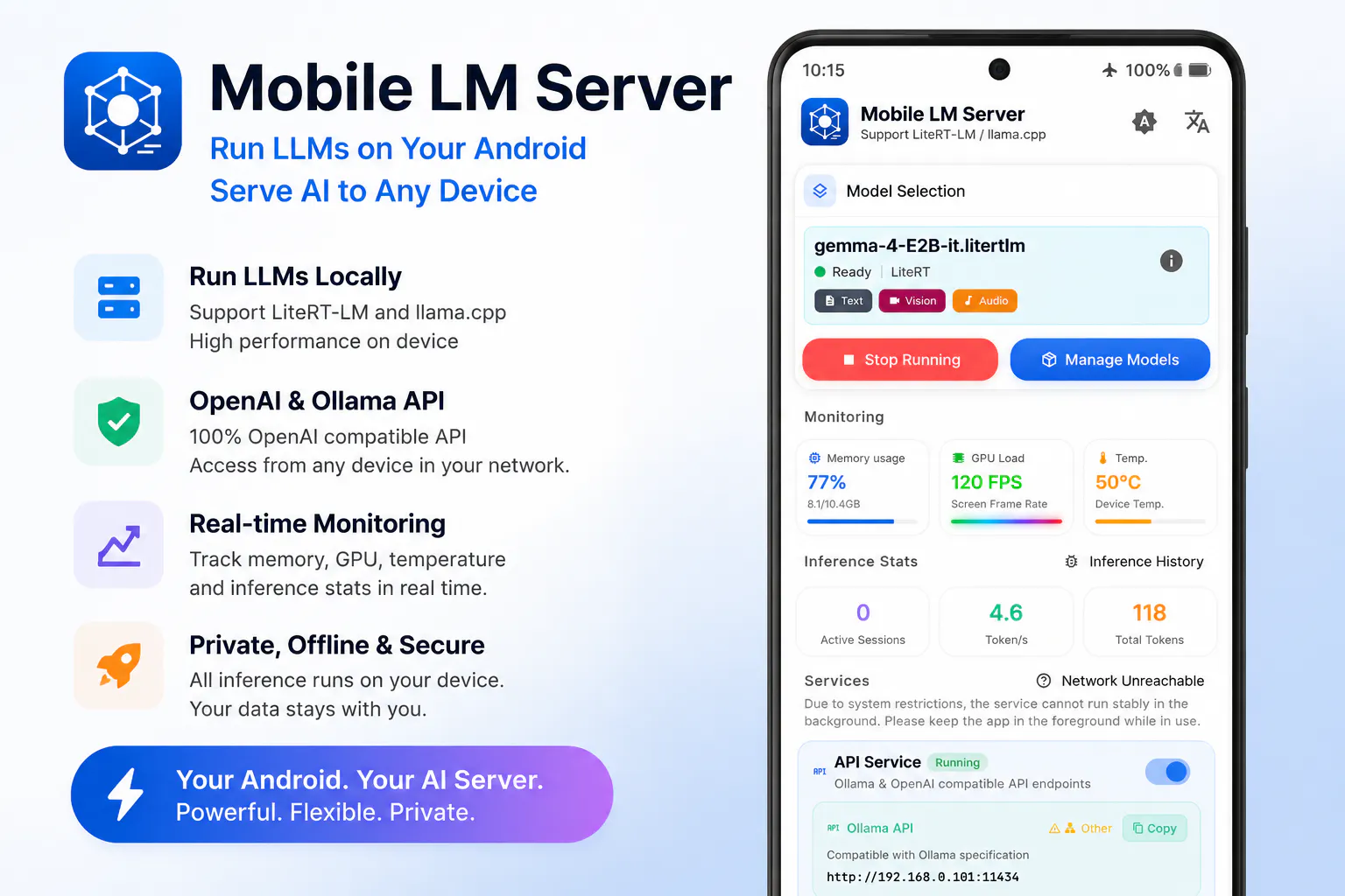 Mobile LLM Server 截图 1