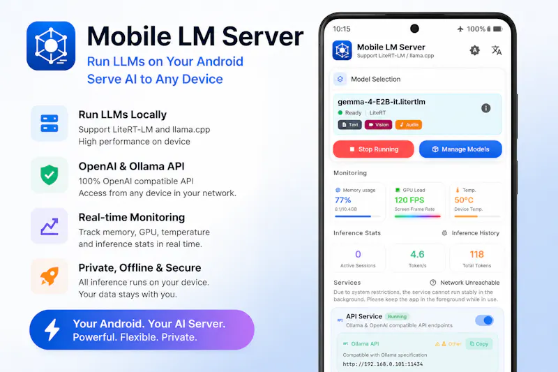 Mobile LLM Server screenshot 1