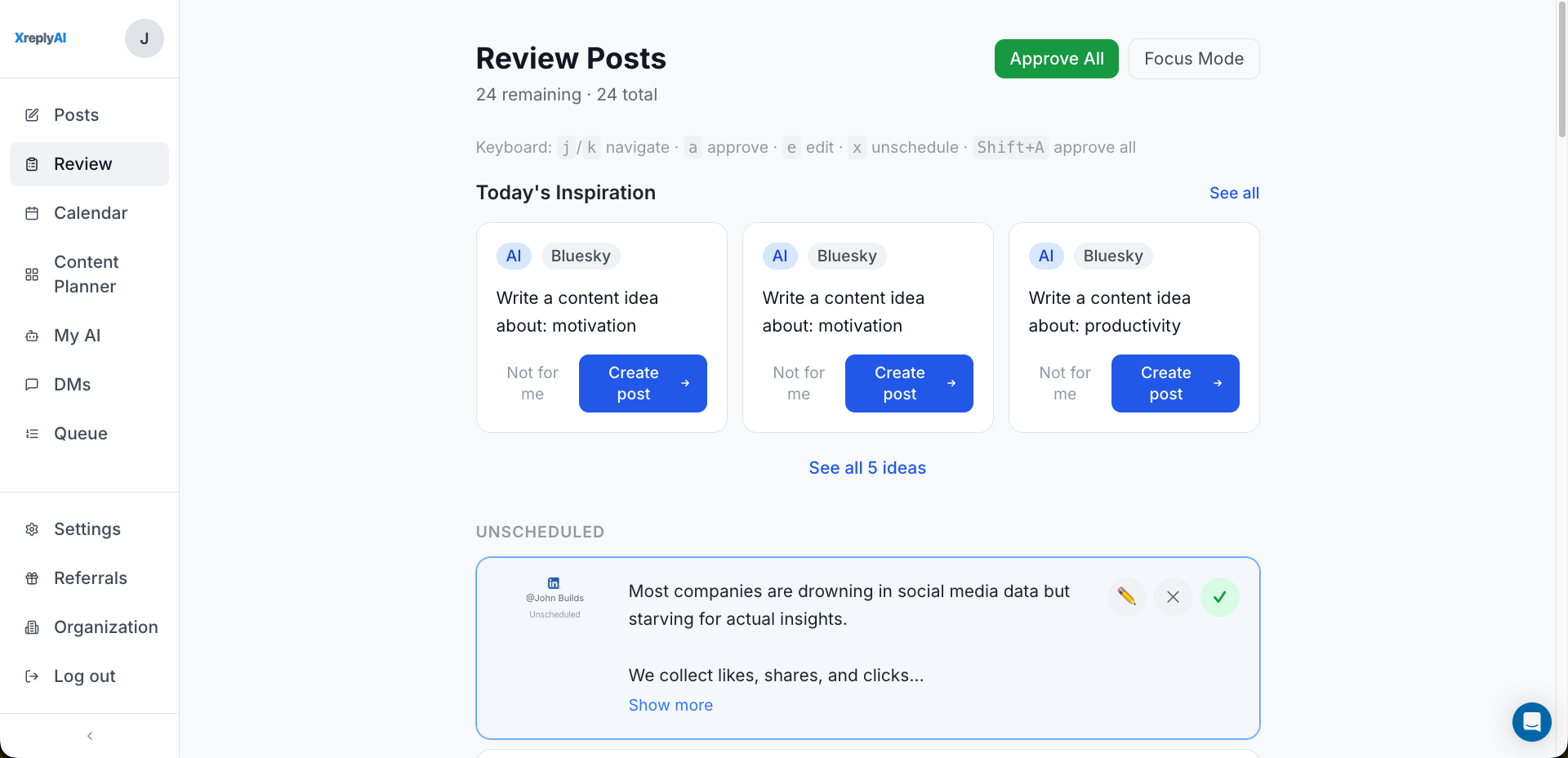 AI social media manager trained on you gallery image