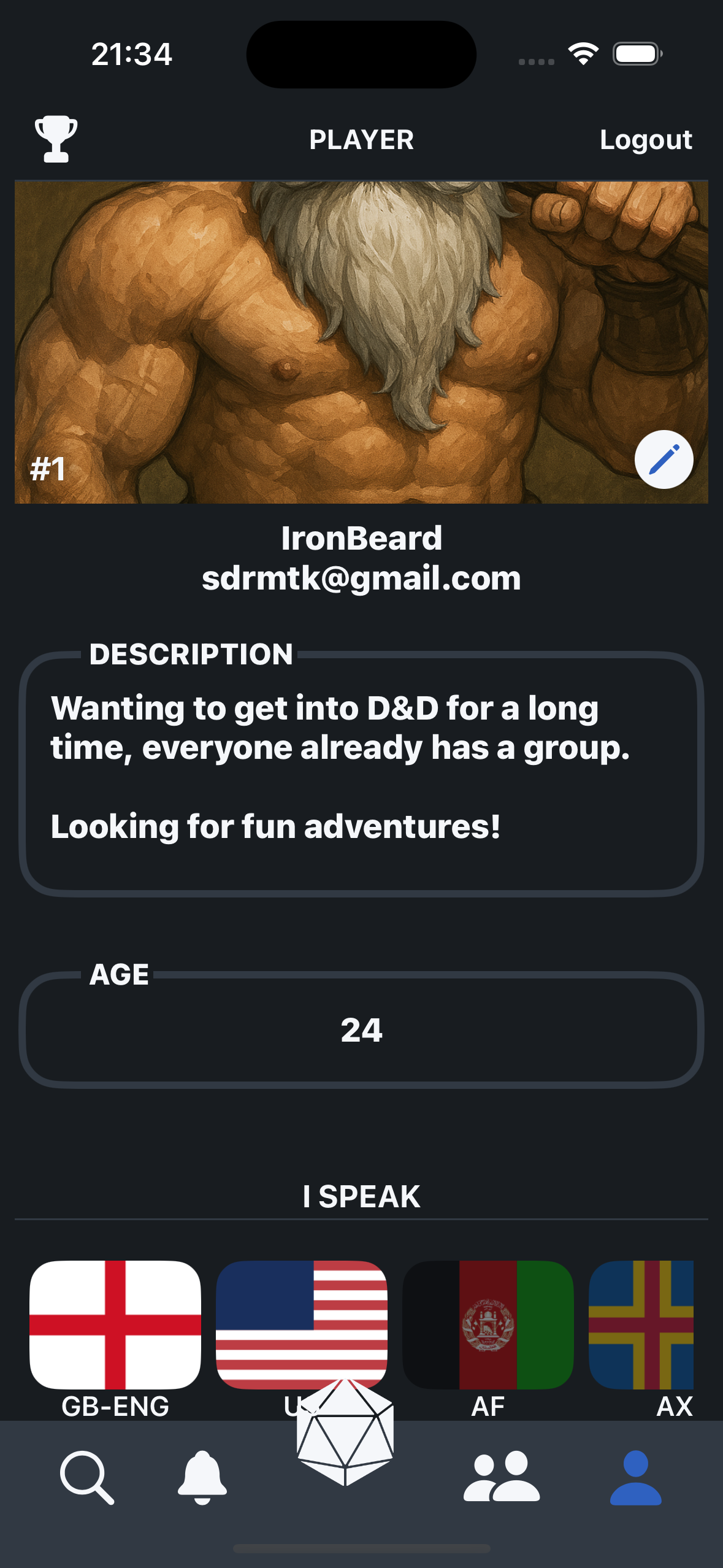 HeroHub - Tinder for D&D media 4