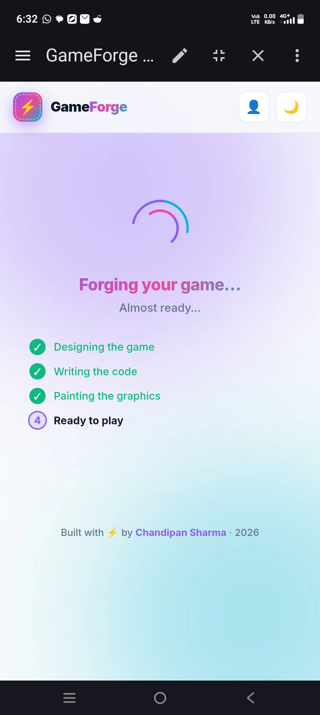 GameForge — Describe. Play. Create. gallery image