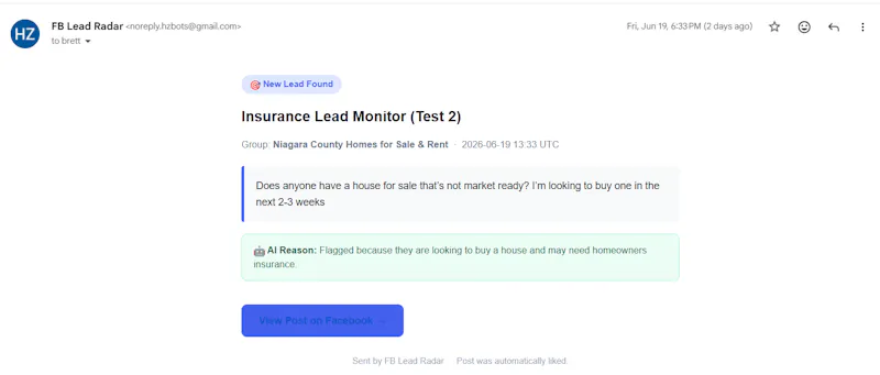 FB Lead Radar screenshot 2