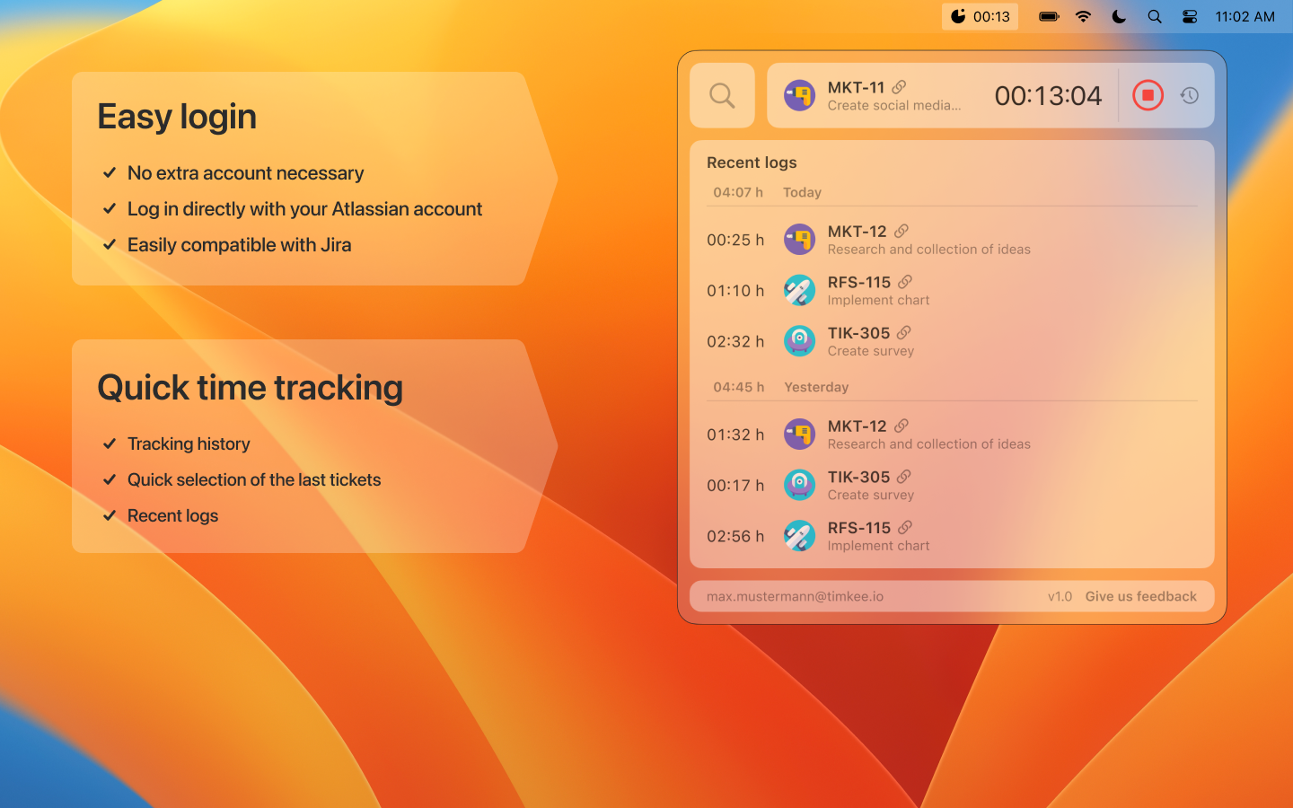 티키 - MACOS 용 미니멀리스트 JIRA 추적기 미디어 3