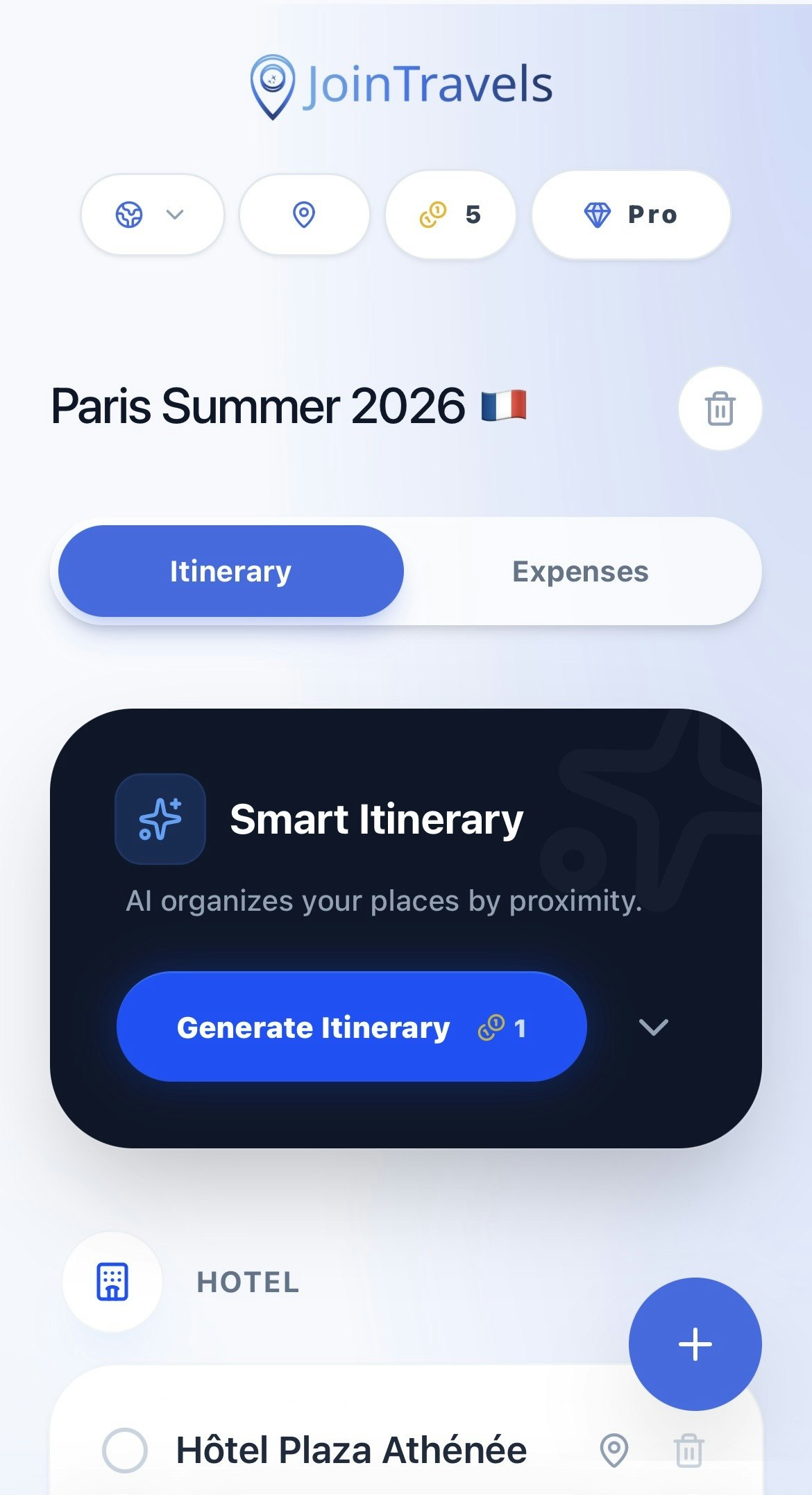Join Travels: Group Trip Planner - Screenshot 4 showing product features and functionality