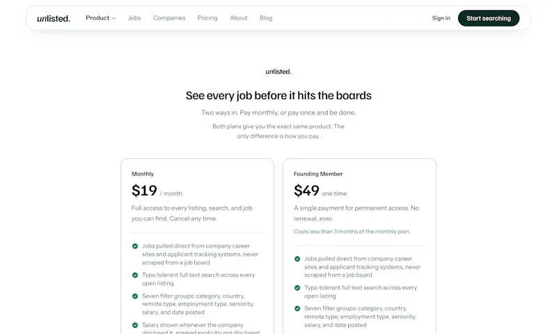 Unlisted Careers screenshot 4