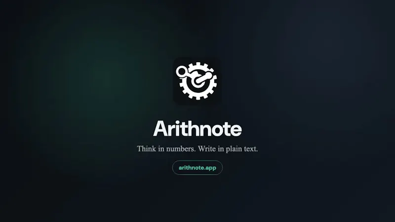 Arithnote screenshot 1 (video preview)