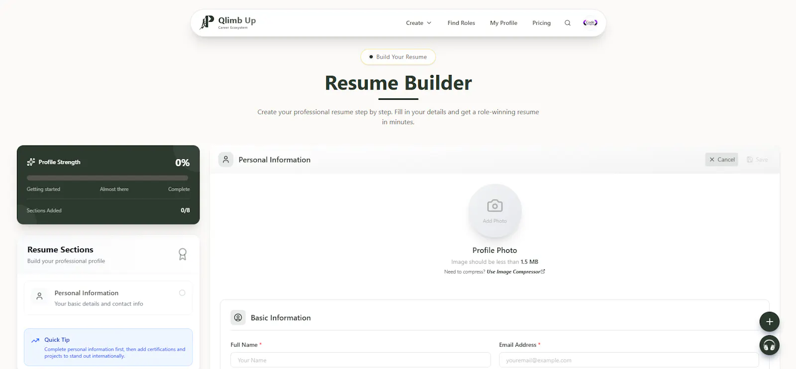 QlimbUp Free AI Career Toolkit screenshot 2