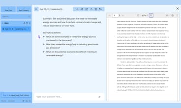 ChatGPT software interface showcasing efficient PDF handling and document summarization capabilities.