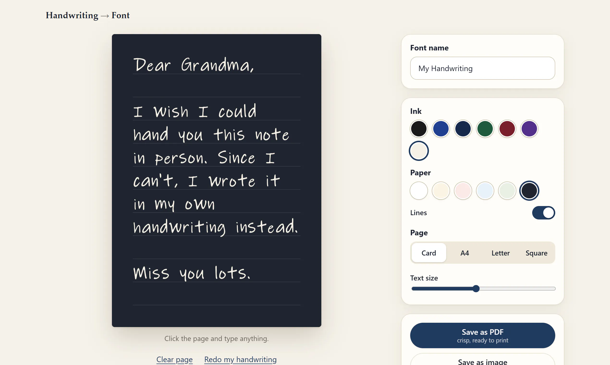 Handwriting font maker gallery image