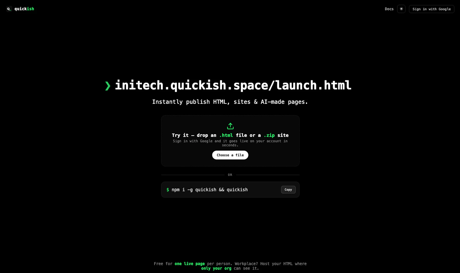 Quickish screenshot 2